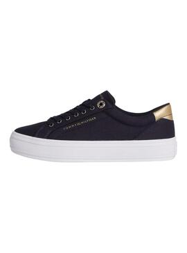 Sneakers Tommy Hilfiger Canvas Blu Navy per Donna