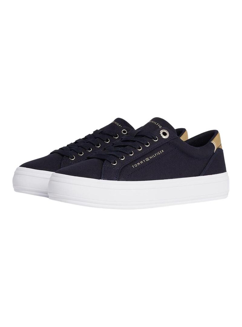 Sneakers Tommy Hilfiger Canvas Blu Navy per Donna