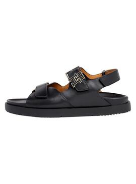 Sandali Tommy Hilfiger Hardware Nero per Donna