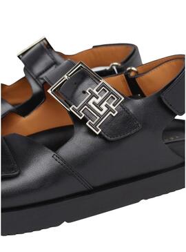 Sandali Tommy Hilfiger Hardware Nero per Donna