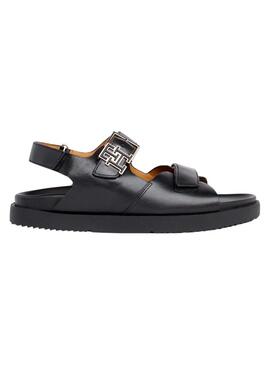 Sandali Tommy Hilfiger Hardware Nero per Donna