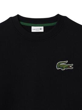 Felpa Lacoste Loose Nero per Uomo e Donna