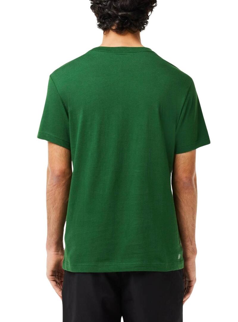 T-Shirt Lacoste Ultradry Verde per Uomo