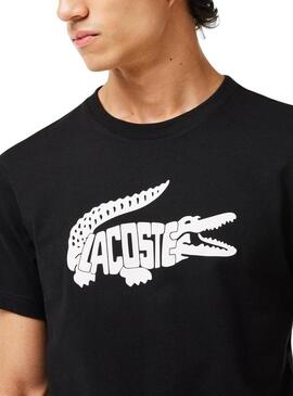 T-Shirt Lacoste Ultradry Nero per Uomo