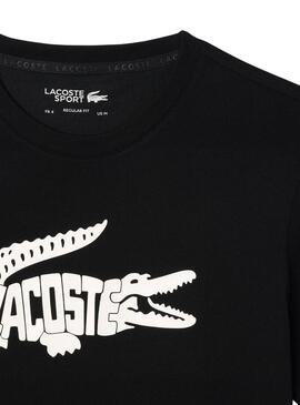 T-Shirt Lacoste Ultradry Nero per Uomo