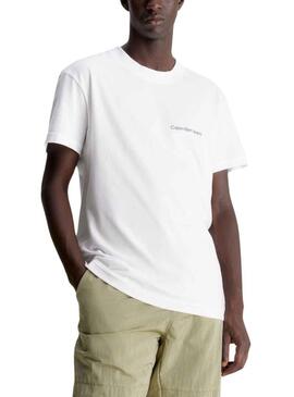 T-Shirt Calvin Klein Jeans Basica Bianco 