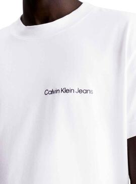 T-Shirt Calvin Klein Jeans Basica Bianco 