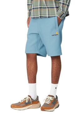 Bermuda Carhartt American Script Blu Per Uomo