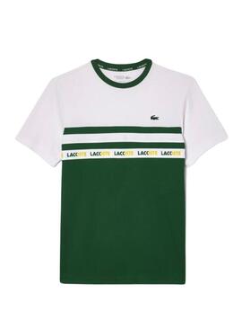 Maglietta Lacoste Tenis Ultra-Dry Colorblock Verde