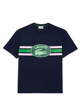 Maglietta Lacoste con Monogramma Marina per Uomo