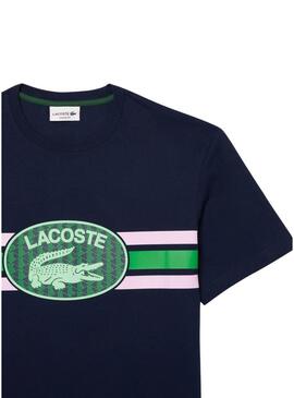 Maglietta Lacoste con Monogramma Marina per Uomo