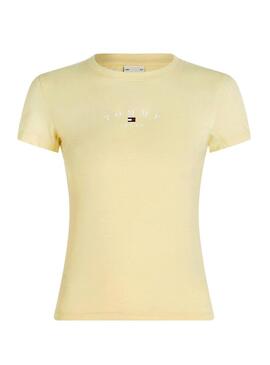 Maglietta Tommy Jeans Slim Essential gialla Donna