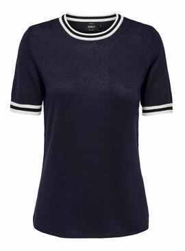 T-Shirt Only Kamilla Blue Blu Navy Donna