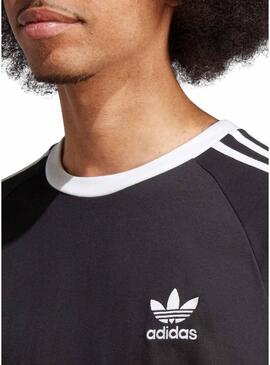 Maglietta Adidas 3-Stripes Tee nera per uomo