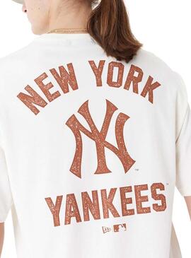 Maglietta New Era New York Yankees MLB bianca da uomo