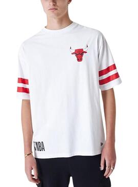 Maglietta New Era Chicago Bulls NBA Bianca Uomo