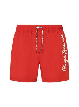 Costume da bagno Pepe Jeans Logo Rosso per Uomo