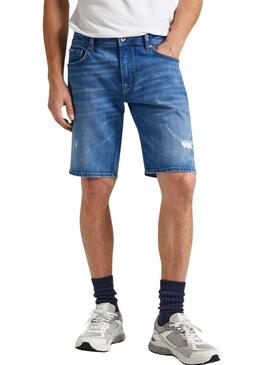 Bermuda Pepe Jeans Taper Ripped Jeans per uomo