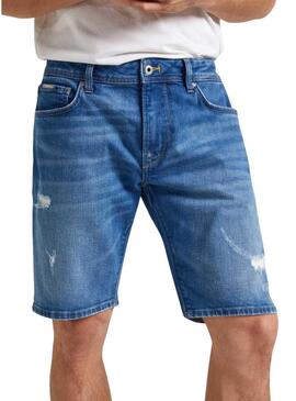 Bermuda Pepe Jeans Taper Ripped Jeans per uomo