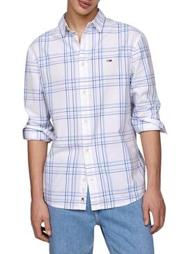 Camicia Tommy Jeans Popelin a Quadri per Uomo