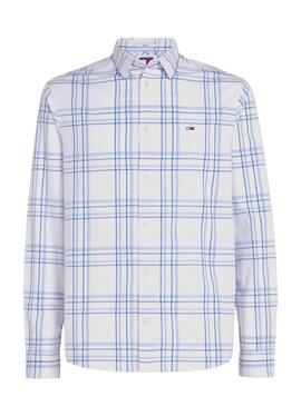 Camicia Tommy Jeans Popelin a Quadri per Uomo