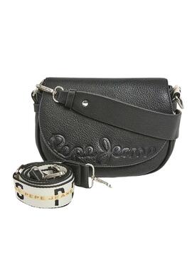 Tracolla Pepe Jeans Crisha nera per donna.