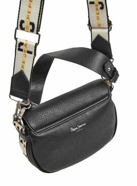 Tracolla Pepe Jeans Crisha nera per donna.