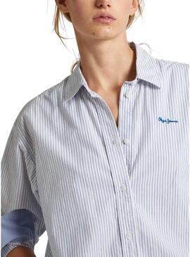 Camicia Pepe Jeans Pixie blu per donna