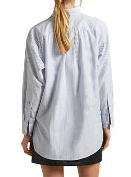 Camicia Pepe Jeans Pixie blu per donna