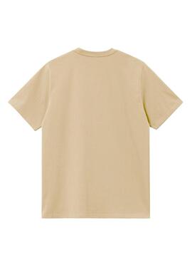 Maglietta Carhartt American Script Beige Uomo