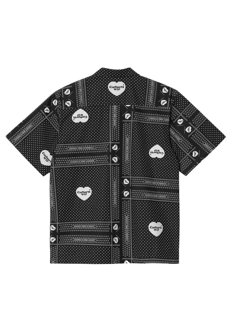 Camicia Carhartt Heart Bandana nera per uomo.