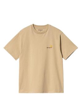 Maglietta Carhartt American Script Beige per Donna.