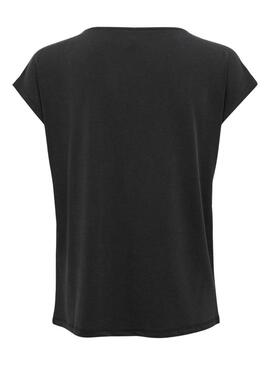 Maglietta Only Free Life S/S V-Neck Nera Donna