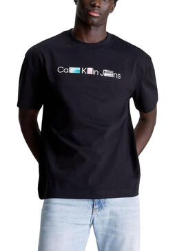 Maglietta Calvin Klein Photoprint nera per uomo