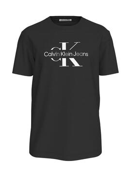 Maglietta Calvin Klein Outline nera per uomo