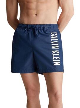 Costume da bagno Calvin Klein Drawstring Marino per uomo.