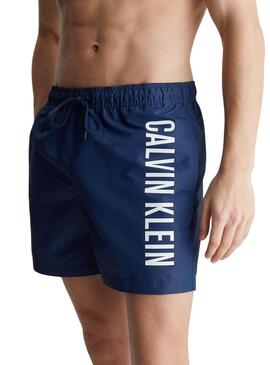 Costume da bagno Calvin Klein Drawstring Marino per uomo.