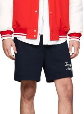 Bermuda Tommy Jeans Luxe Marino per Uomo