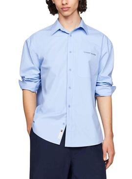 Camicia Tommy Jeans Classic Blu per Uomo