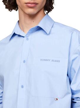 Camicia Tommy Jeans Classic Blu per Uomo