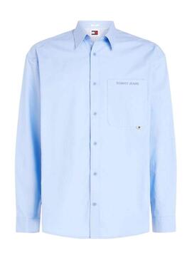 Camicia Tommy Jeans Classic Blu per Uomo