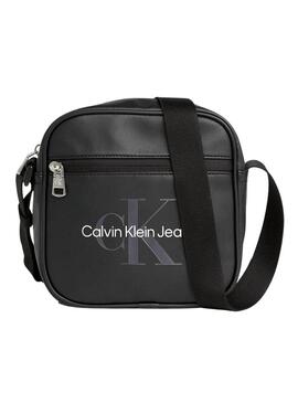 Tracolla Calvin Klein Monogramma Nero per Uomo