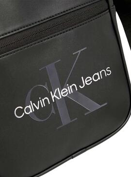 Tracolla Calvin Klein Monogramma Nero per Uomo