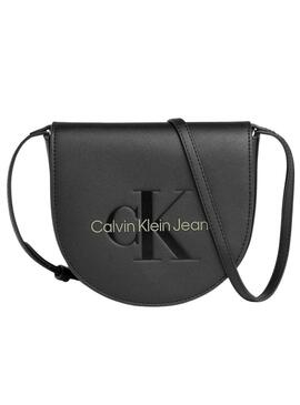 Tracolla Calvin Klein Saddle nera per donna