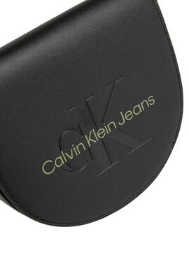 Tracolla Calvin Klein Saddle nera per donna