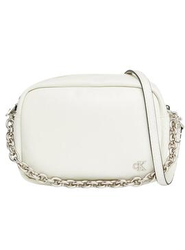 Borsa Calvin Klein Chain Bianca per Donna