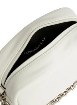 Borsa Calvin Klein Chain Bianca per Donna