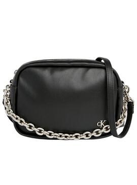 Borsa nera Calvin Klein Chain per donna.