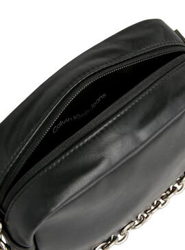 Borsa nera Calvin Klein Chain per donna.