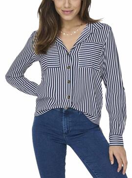 Camicia a righe Only Yasmin per donna.